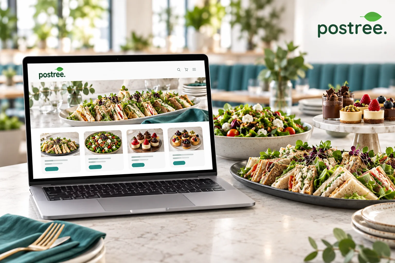 Freshly prepared sandwich platter for catering