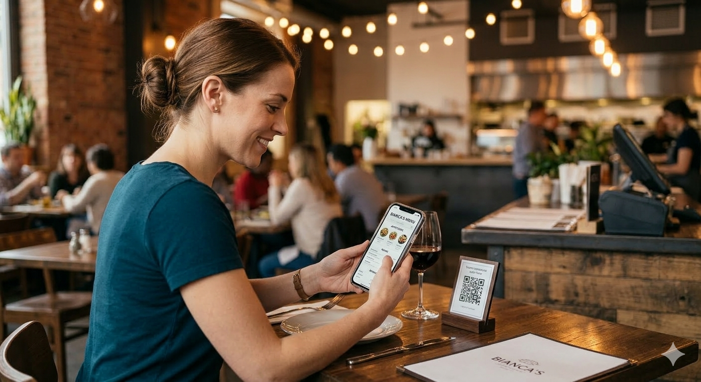 Customer ordering on phone